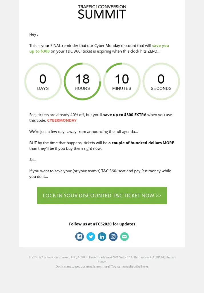 email coupon